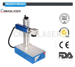 20W 30W 50W 100W Aluminum Steel Plastic Text Pattern Logo Qr Fiber Laser Marking Engraving Printing Machine